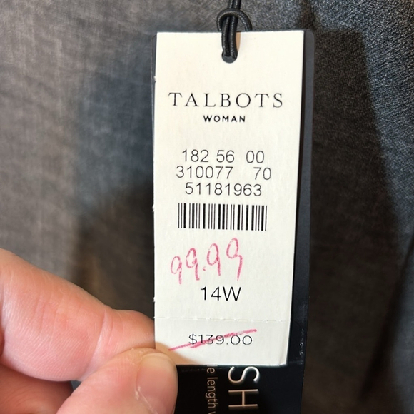 Talbots Hampshire Wool Blend Ankle Dress Pants 14W - Picture 4 of 7